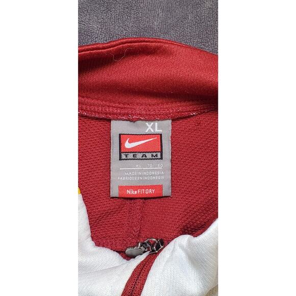 Nike Vintage USC Trojans Sz XL Embroidered WHITE Red Polo 1/4 Zip Mens Team C25 - Picture 6 of 10